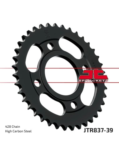 corona moto jt sprockets de acero de 39 dientes jtr837 39