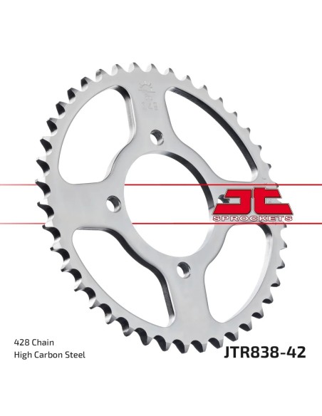 corona moto jt sprockets de acero de 42 dientes jtr838 42