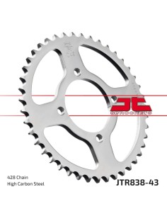 corona moto jt sprockets de acero de 43 dientes jtr838 43