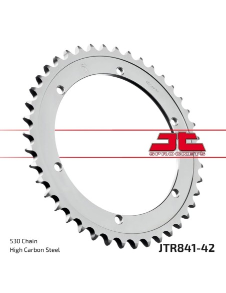 corona moto jt sprockets de acero de 42 dientes jtr841 42