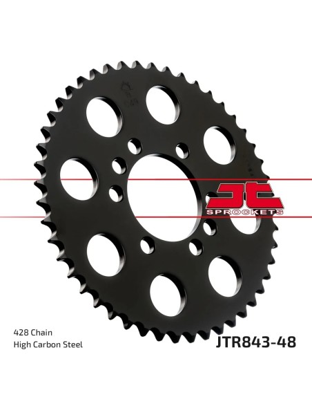corona moto jt sprockets de acero de 48 dientes jtr843 48