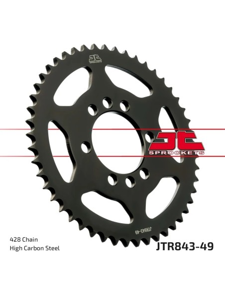 corona moto jt sprockets de acero de 49 dientes jtr843 49