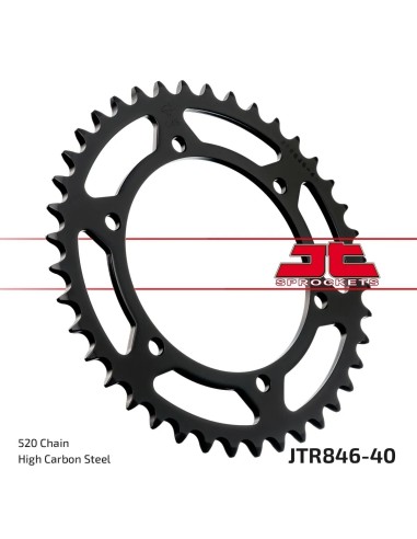 corona moto jt sprockets de acero de 40 dientes jtr846 40