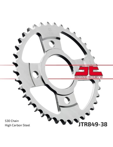 corona moto jt sprockets de acero de 38 dientes jtr849 38