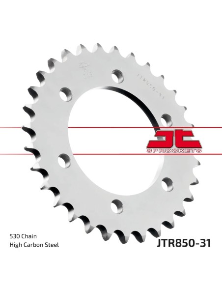 corona moto jt sprockets de acero de 31 dientes jtr850 31