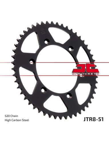 corona moto jt sprockets de acero de 51 dientes jtr8 51