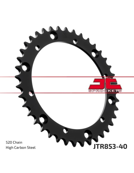 corona moto jt sprockets de acero de 40 dientes jtr853 40