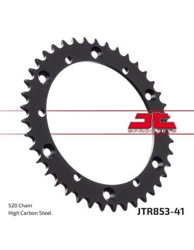 corona moto jt sprockets de acero de 41 dientes jtr853 41
