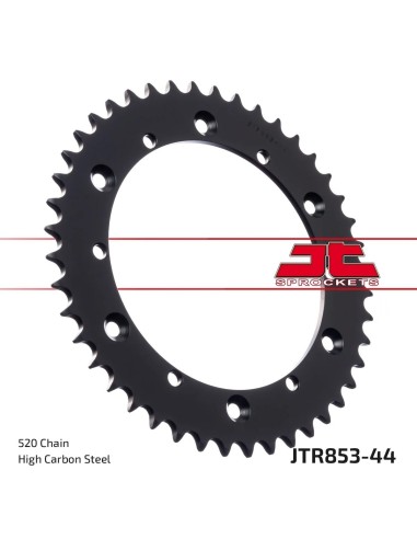 corona moto jt sprockets de acero de 44 dientes jtr853 44