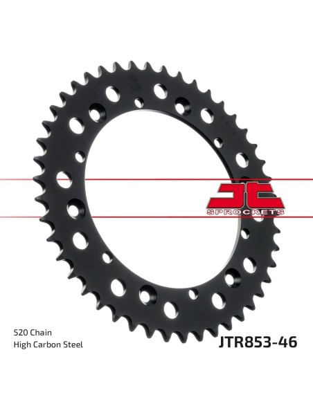 corona moto jt sprockets de acero de 46 dientes jtr853 46