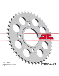 corona moto jt sprockets de acero de 43 dientes jtr854 43