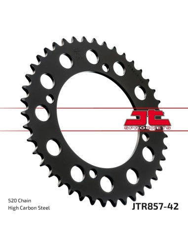 corona moto jt sprockets de acero de 42 dientes jtr857 42