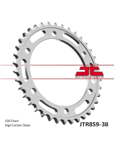corona moto jt sprockets de acero de 38 dientes jtr859 38
