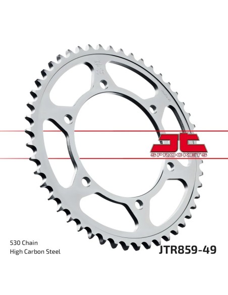 corona moto jt sprockets de acero de 49 dientes jtr859 49