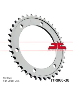 corona moto jt sprockets de acero de 38 dientes jtr866 38