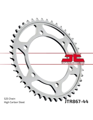corona moto jt sprockets de acero de 44 dientes jtr867 44