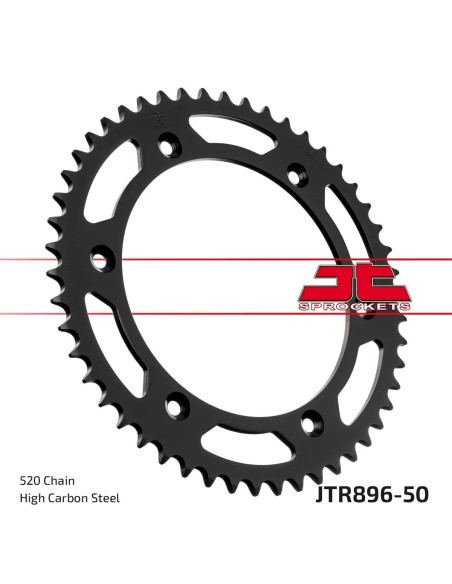 corona moto jt sprockets de acero de 50 dientes jtr896 50