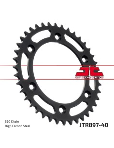 corona moto jt sprockets de acero de 40 dientes jtr897 40