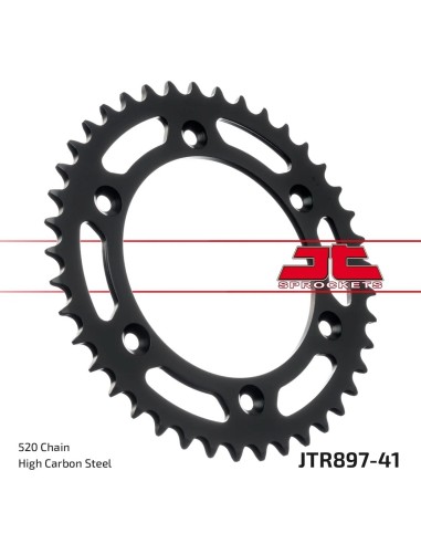 corona moto jt sprockets de acero de 41 dientes jtr897 41