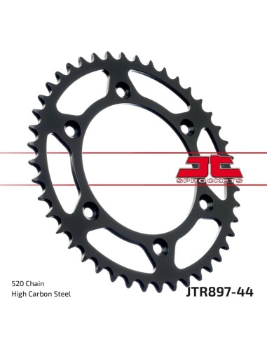 corona moto jt sprockets de acero de 44 dientes jtr897 44