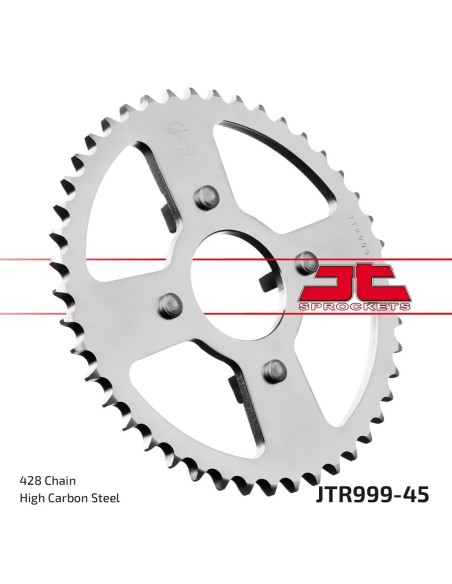 corona moto jt sprockets de acero de 45 dientes jtr999 45