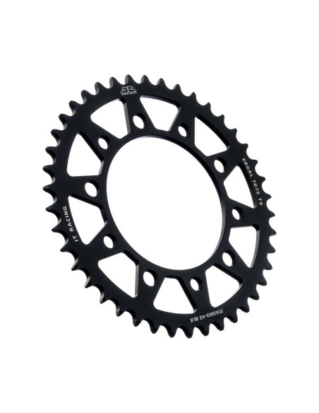corona moto jt sprockets 42 dientes p 520 aluminio negro jta1303 42blk