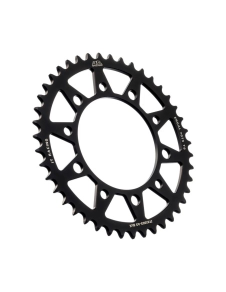 corona moto jt sprockets 43 dientes p 520 aluminio negro jta1303 43blk