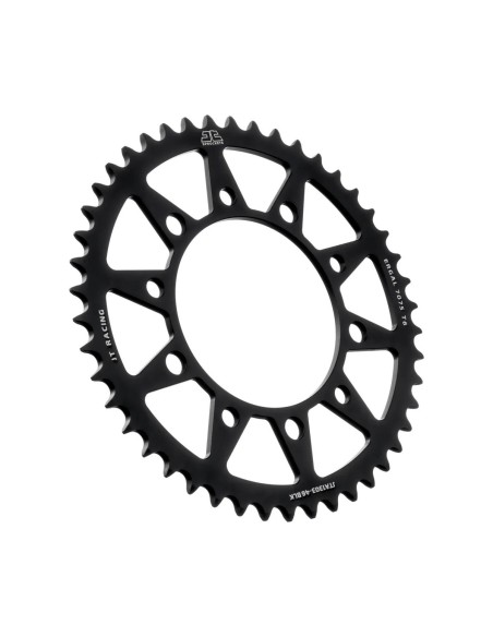corona moto jt sprockets 46 dientes p 520 aluminio negro jta1303 46blk