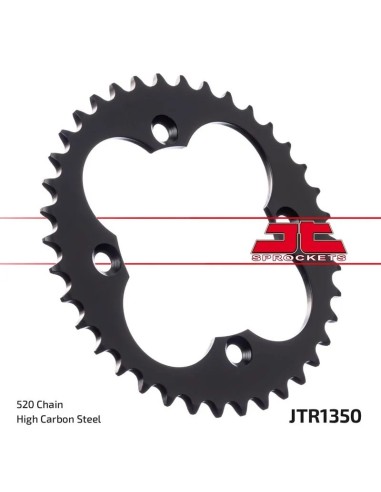 corona moto jt sprockets de aluminio de 39 dientes jta1350 39blk