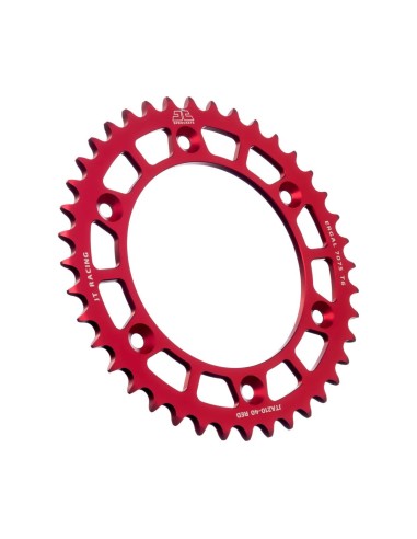 corona moto jt sprockets 40 dientes p 520 aluminio rojo jta210 40red