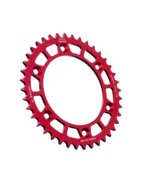 corona moto jt sprockets 40 dientes p 520 aluminio rojo jta210 40red