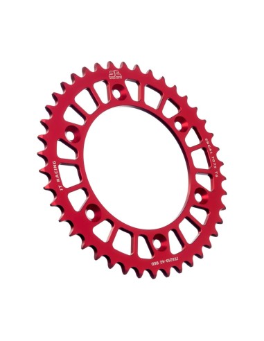 corona moto jt sprockets 42 dientes p 520 aluminio rojo jta210 42red