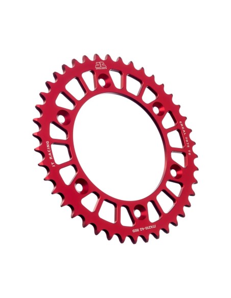corona moto jt sprockets 42 dientes p 520 aluminio rojo jta210 42red