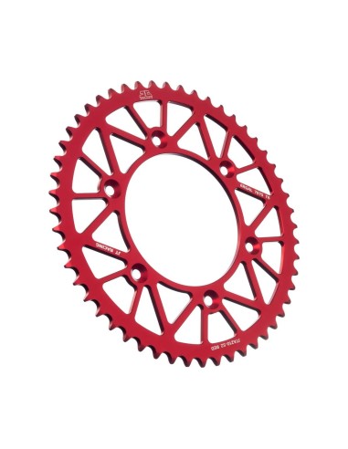 corona moto jt sprockets 52 dientes p 520 aluminio rojo jta210 52red
