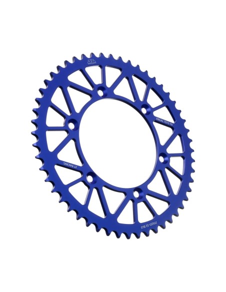 corona moto jt sprockets de aluminio de 52 dientes jta251 52blu