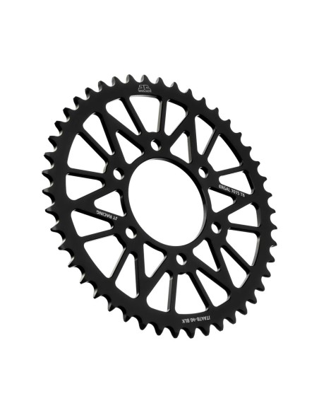 corona moto jt sprockets 46 dientes p 520 aluminio negro jta478 46blk