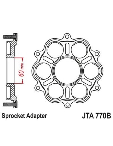 soporte corona jt sprockets 770b al