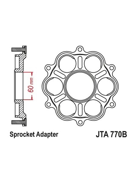 soporte corona jt sprockets 770b al