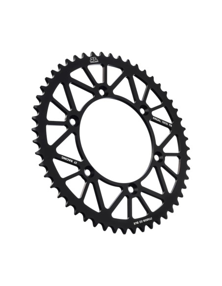 corona moto jt sprockets 52 dientes p 520 aluminio negro jta808 52blk