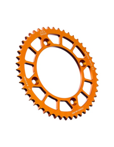 corona moto jt sprockets 48 dientes aluminio naranja jta895 48org
