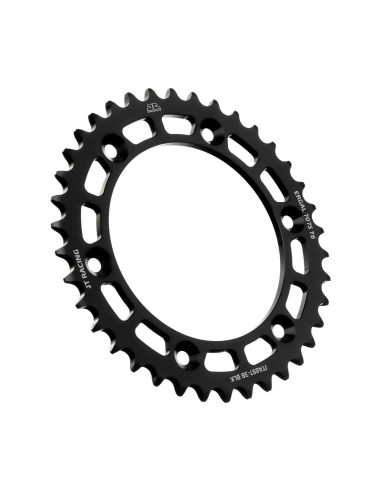 corona moto jt sprockets 38 dientes p 520 aluminio negro jta897 38blk
