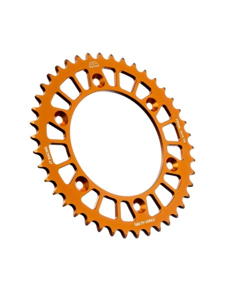 corona moto jt sprockets 42 dientes p 520 alum naranja jta897 42org