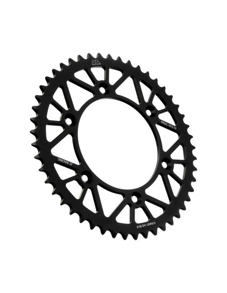 corona moto jt sprockets 49 dientes p 520 aluminio negro jta897 49blk