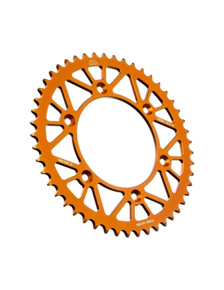 corona moto jt sprockets 49 dientes aluminio naranja jta897 49org
