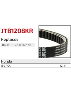 correa moto jt kevlar honda premium jtb1206kr 2