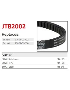 correa de transmision moto jt sprockets premium jtb2002 2