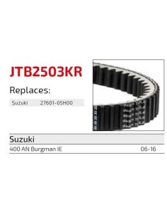 correa moto jt kevlar suzuki premium jtb2502kr 2