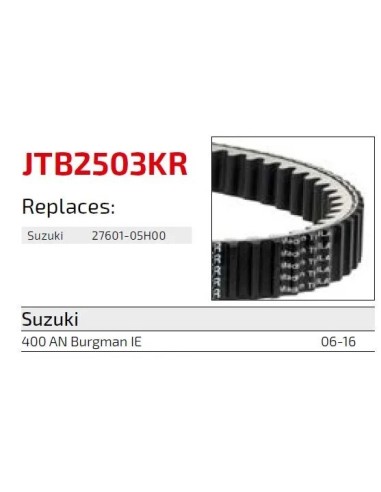 correa moto jt kevlar suzuki premium jtb2502kr