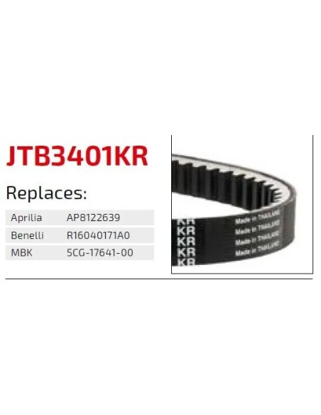 correa moto jt kevlar sym premium jtb7501kr