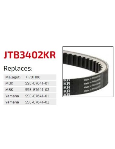 correa moto jt kevlar yamaha premium jtb3401kr